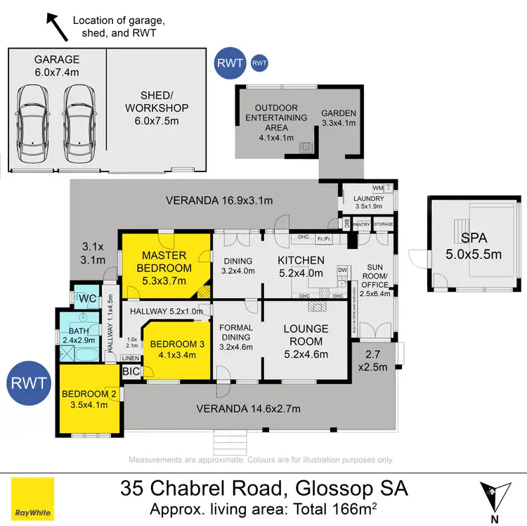 Floorplan of Homely house listing, 35 Chabrel Road, Glossop SA 5344