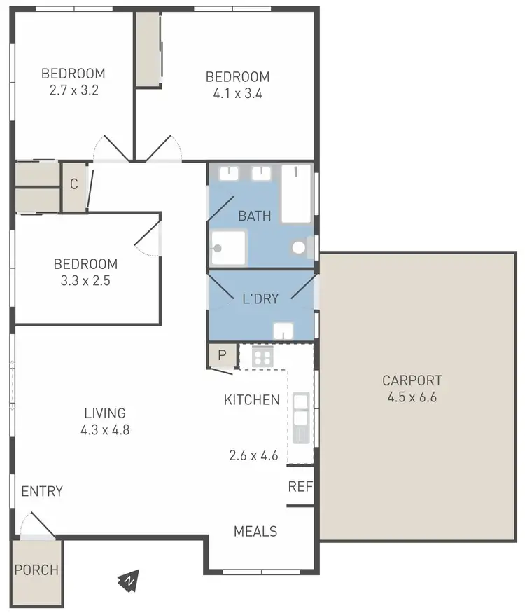 Floorplan of Homely house listing, 1 Newbury Street, Werribee VIC 3030