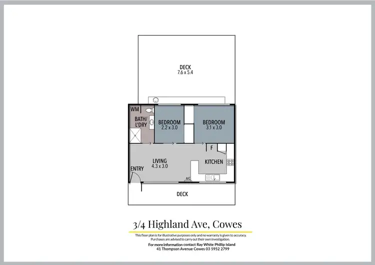 Floorplan of Homely house listing, 3/4 Highland Avenue, Cowes VIC 3922