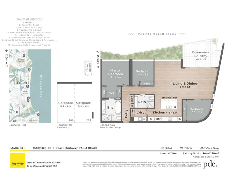 Floorplan of Homely apartment listing, 1501/1328 Gold Coast Highway, Palm Beach QLD 4221