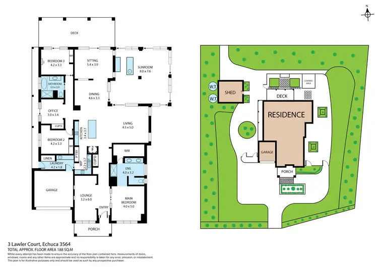 Floorplan of Homely house listing, 3 Lawler Court, Echuca VIC 3564