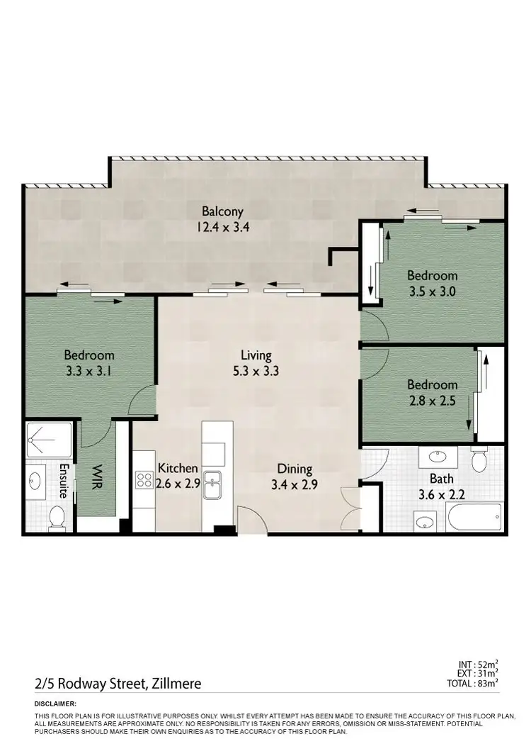 Floorplan of Homely unit listing, 2/5 Rodway Street, Zillmere QLD 4034