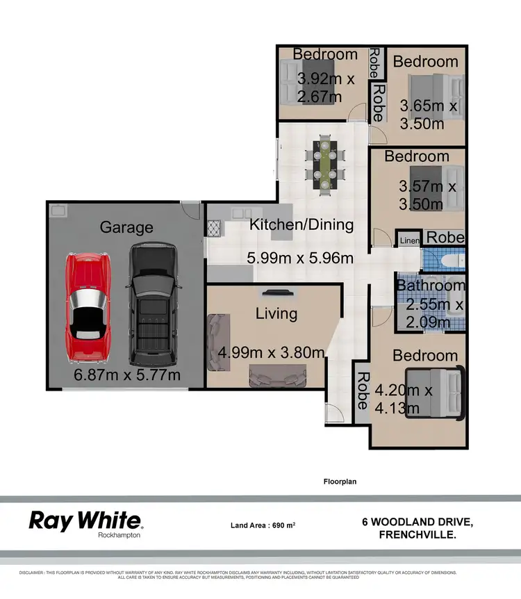 Floorplan of Homely house listing, 6 Woodland Drive, Frenchville QLD 4701