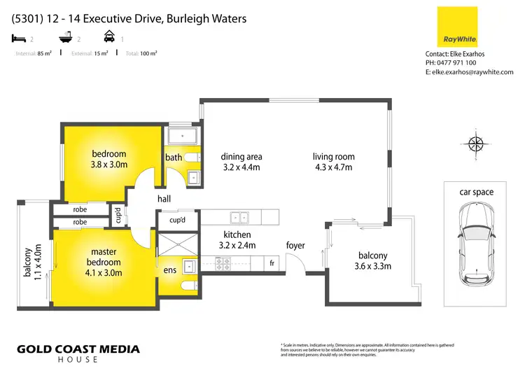 Floorplan of Homely unit listing, 5301/12 Executive Drive, Burleigh Waters QLD 4220