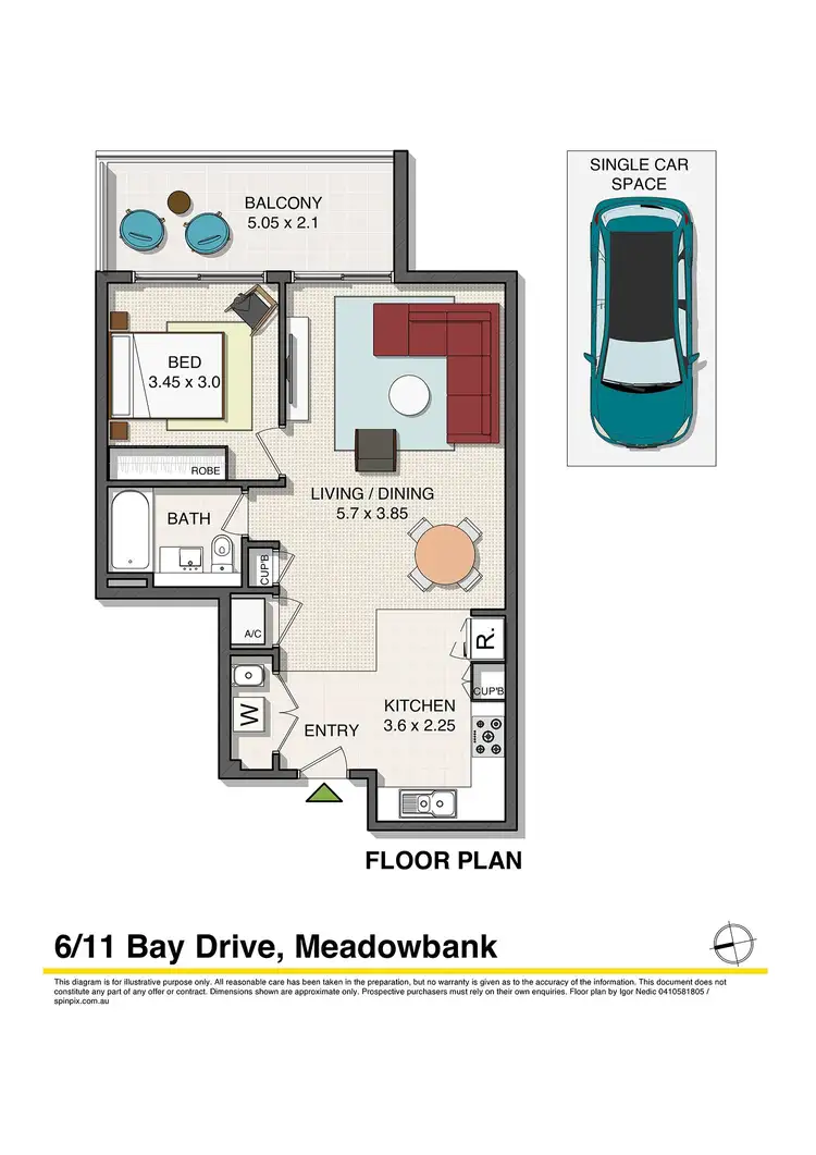 Floorplan of Homely apartment listing, 6/11 Bay Drive, Meadowbank NSW 2114