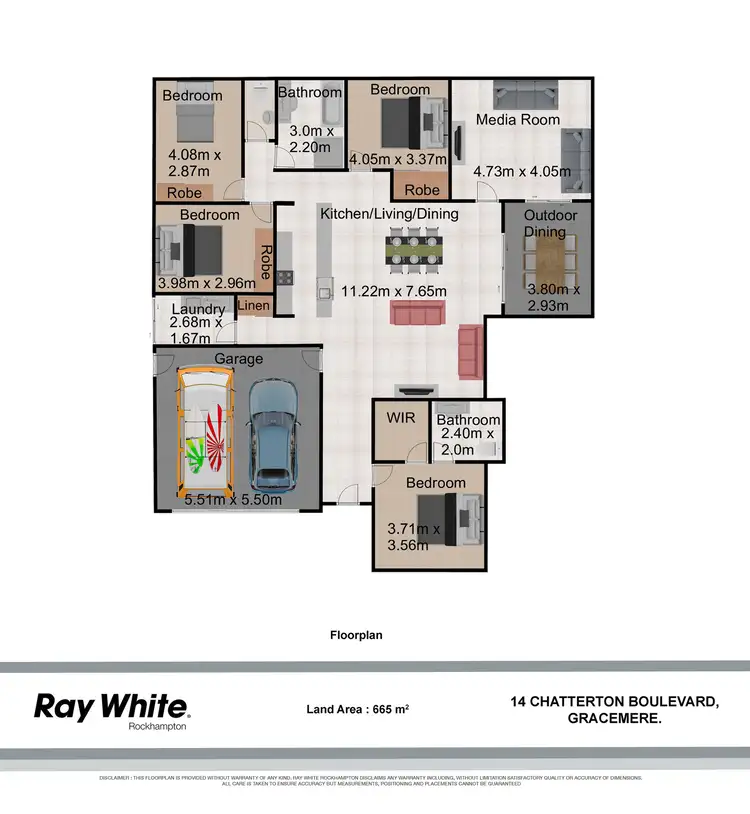 Floorplan of Homely house listing, 14 Chatterton Boulevard, Gracemere QLD 4702