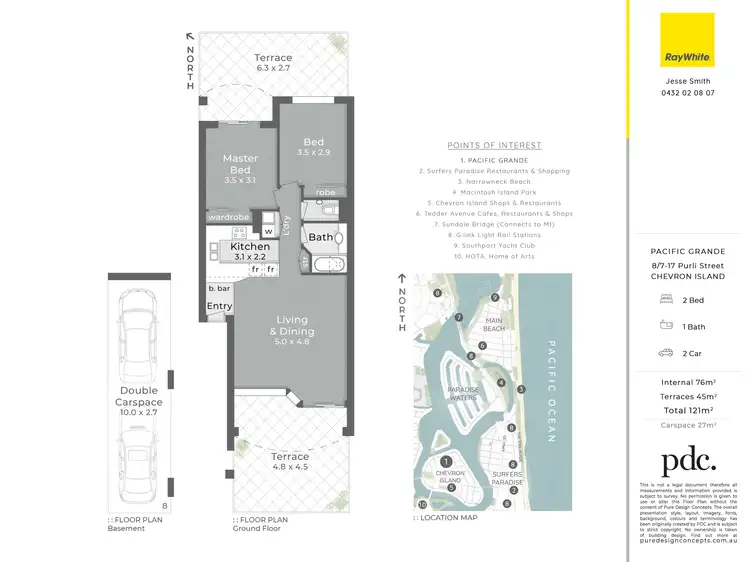 Floorplan of Homely unit listing, 8/7-17 Purli Street, Chevron Island QLD 4217