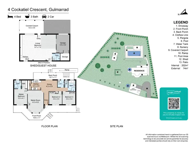 Floorplan of Homely house listing, 4 Cockatiel Crescent, Gulmarrad NSW 2463