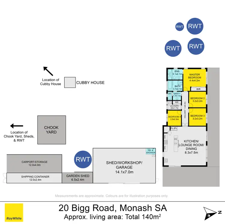 Floorplan of Homely house listing, 20 Bigg Road, Monash SA 5342