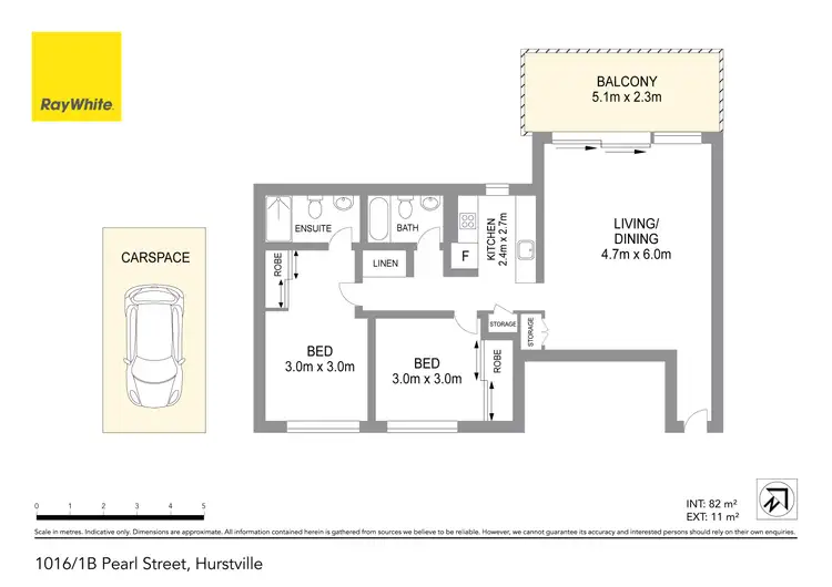 Floorplan of Homely apartment listing, 1016/1B Pearl Street, Hurstville NSW 2220