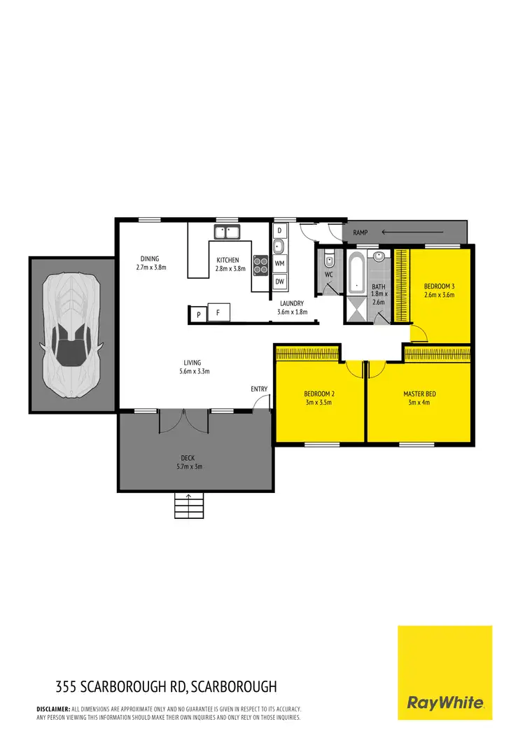 Floorplan of Homely house listing, 355 Scarborough Road, Scarborough QLD 4020