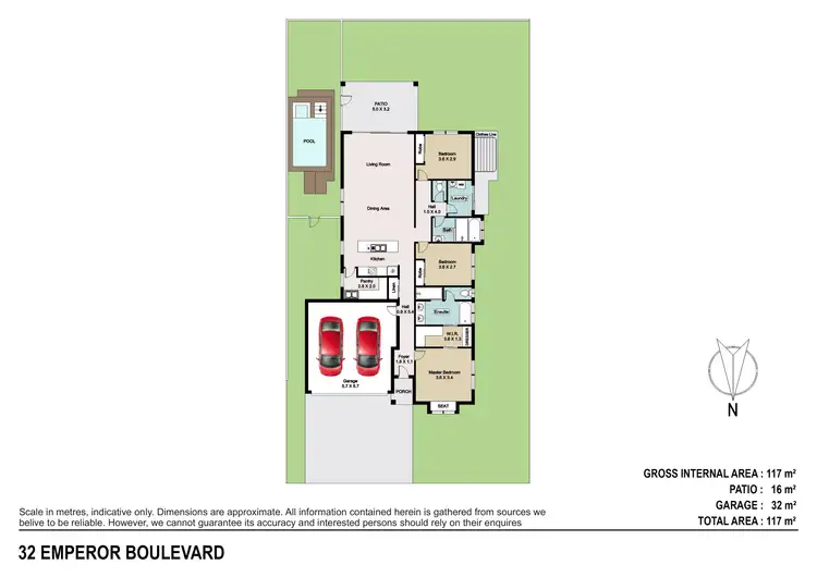 Floorplan of Homely house listing, 32 Emperor Boulevard, Burdell QLD 4818