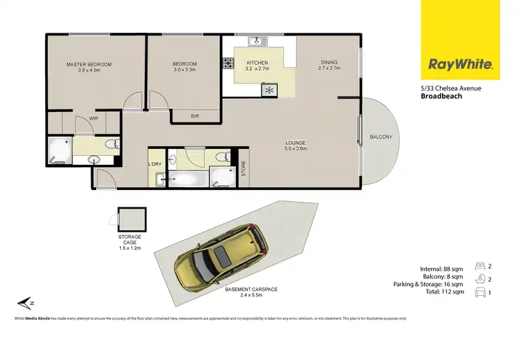 Floorplan of Homely unit listing, 5/33 Chelsea Avenue, Broadbeach QLD 4218