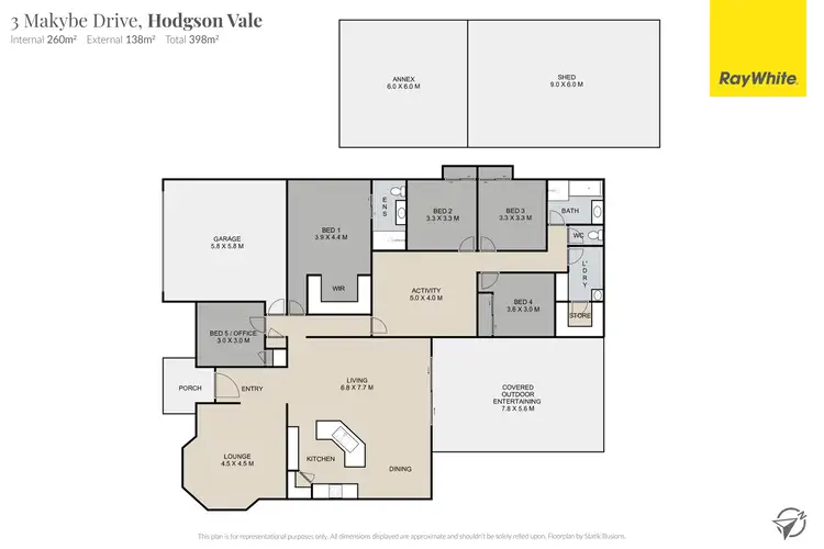 Floorplan of Homely house listing, 3 Makybe Drive, Hodgson Vale QLD 4352
