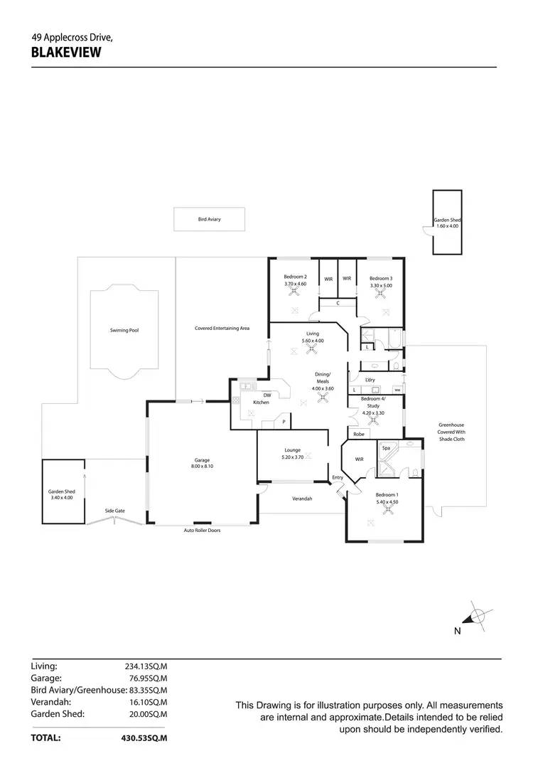 Floorplan of Homely house listing, 49 Applecross Drive, Blakeview SA 5114