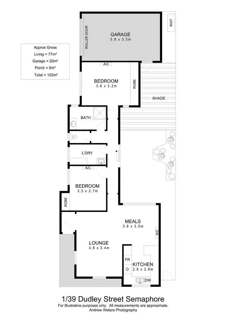 Floorplan of Homely house listing, 1/39 Dudley Street, Semaphore SA 5019