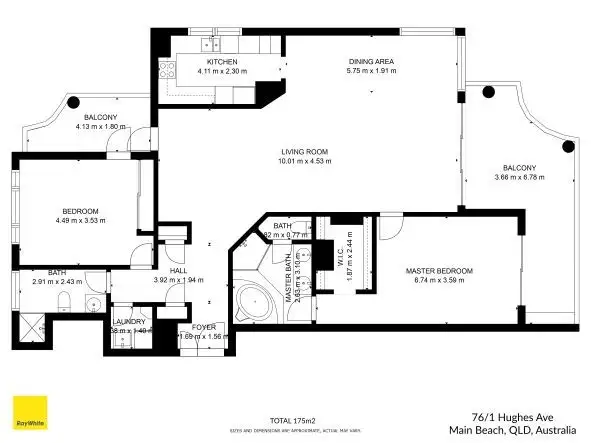 Floorplan of Homely apartment listing, 76/1-9 Hughes Avenue, Main Beach QLD 4217