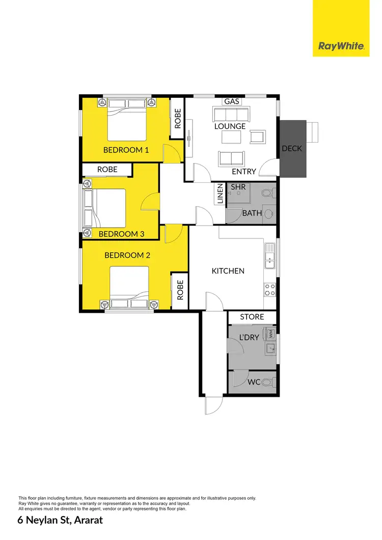 Floorplan of Homely house listing, 6 Neylan Street, Ararat VIC 3377