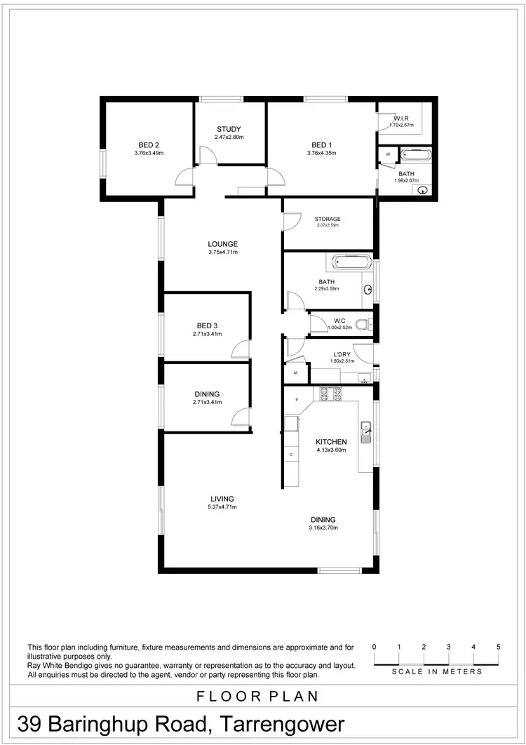 Floorplan of Homely house listing, 39 Baringhup Road, Tarrengower VIC 3463