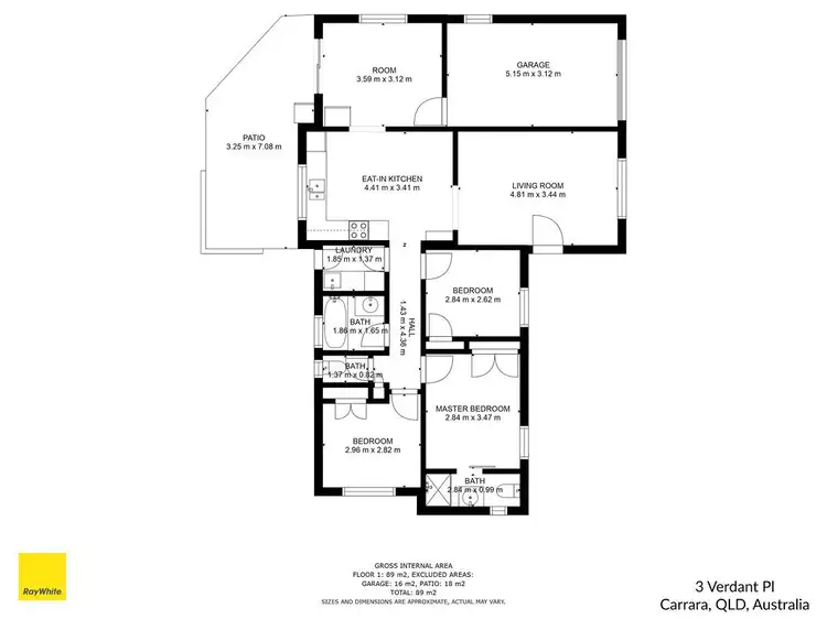Floorplan of Homely house listing, 3 Verdant Place, Carrara QLD 4211