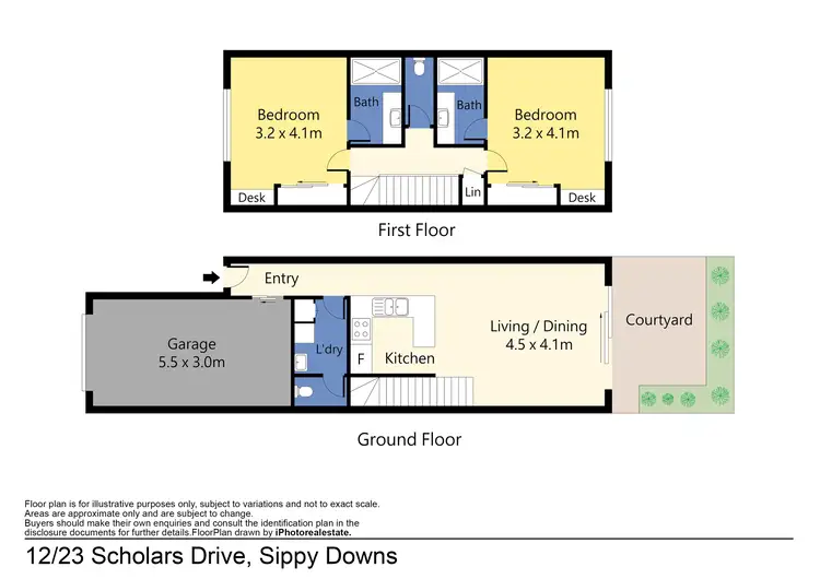 Floorplan of Homely townhouse listing, 12/23 Scholars Drive, Sippy Downs QLD 4556