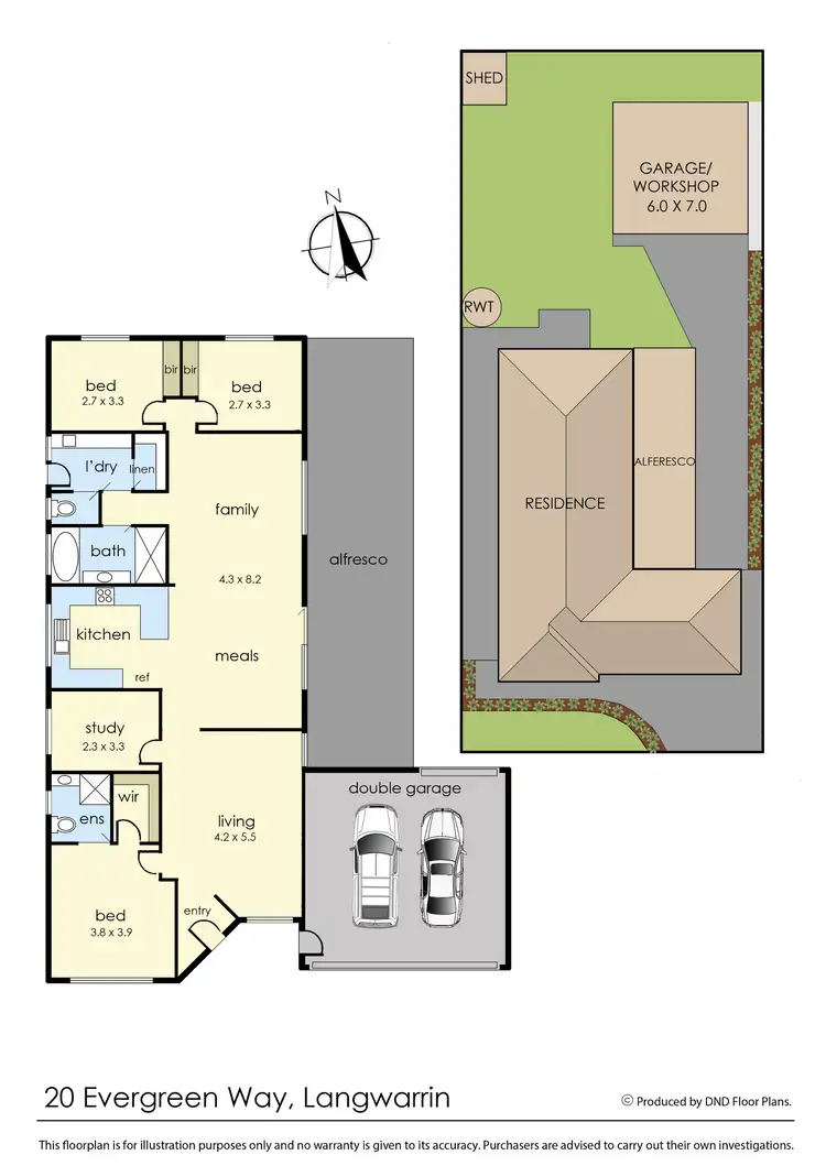 Floorplan of Homely house listing, 20 Evergreen Way, Langwarrin VIC 3910