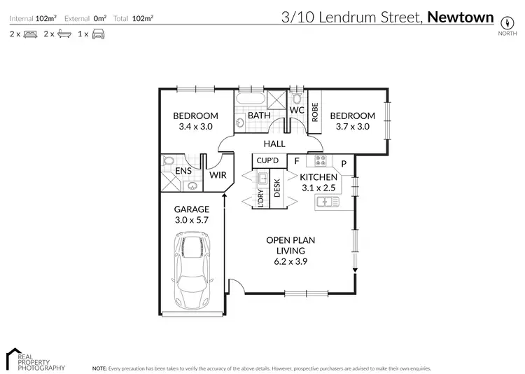 Floorplan of Homely unit listing, 3/10 Lendrum Street, Newtown QLD 4350