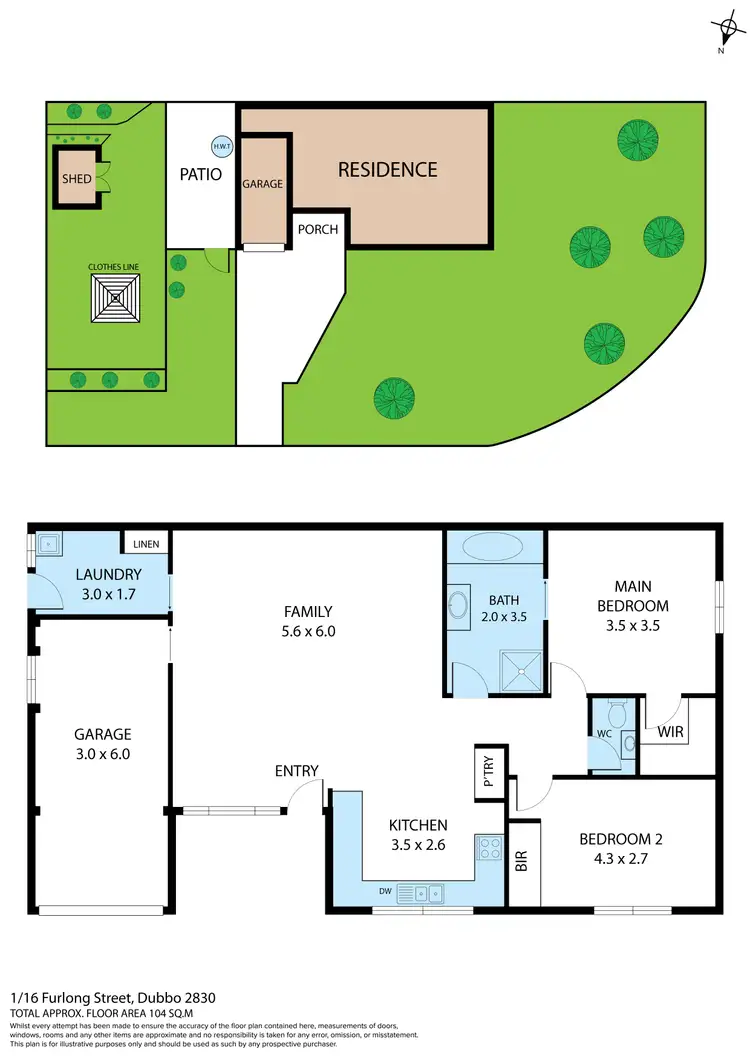 Floorplan of Homely unit listing, 1/16 Furlong Street, Dubbo NSW 2830