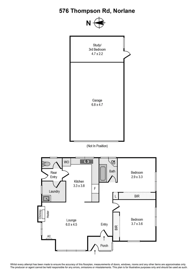 Floorplan of Homely house listing, 576 Thompson Road, Norlane VIC 3214