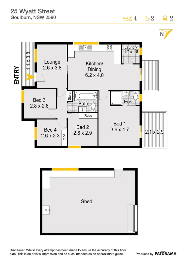 Floorplan of Homely house listing, 25 Wyatt Street, Goulburn NSW 2580