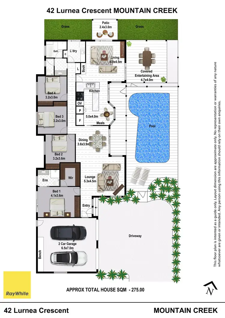 Floorplan of Homely house listing, 42 Lurnea Crescent, Mountain Creek QLD 4557