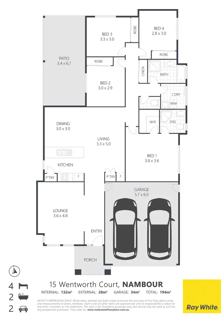 Floorplan of Homely house listing, 15 Wentworth Court, Nambour QLD 4560