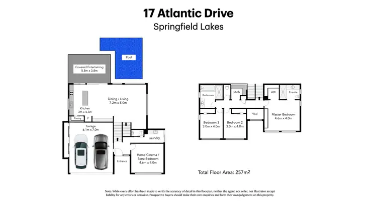 Floorplan of Homely house listing, 17 Atlantic Drive, Springfield Lakes QLD 4300