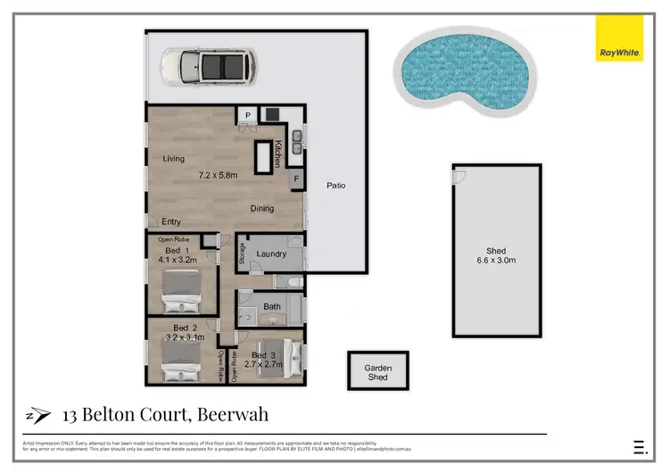 Floorplan of Homely house listing, 13 Belton Court, Beerwah QLD 4519