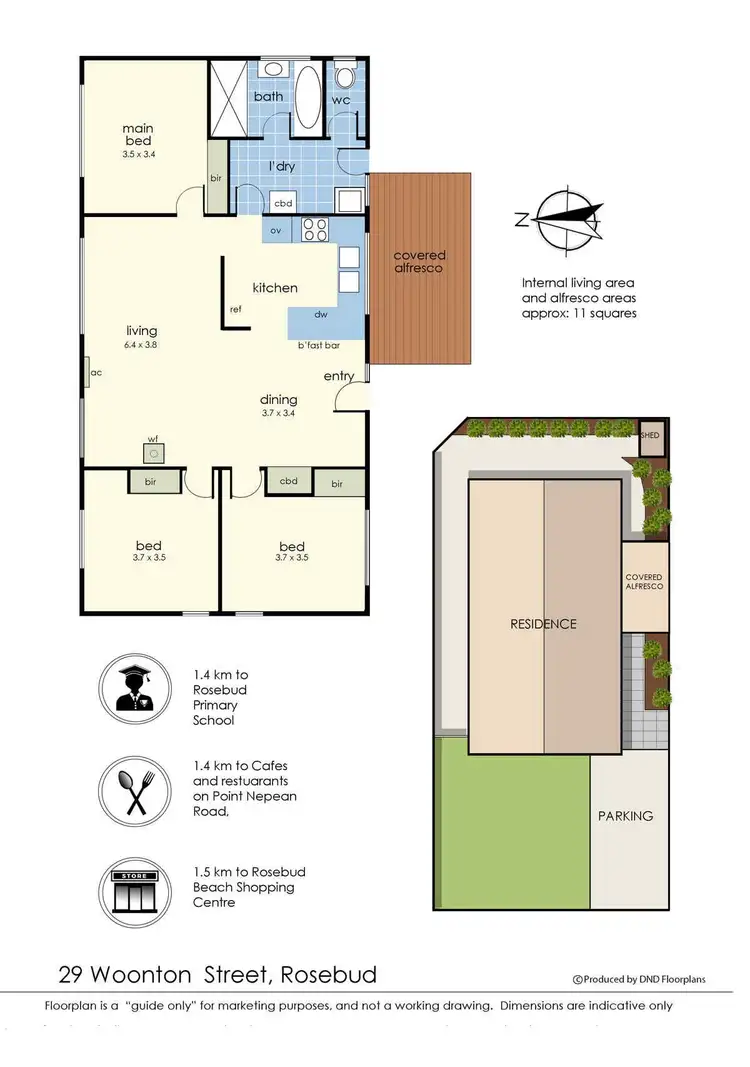 Floorplan of Homely house listing, 29 Woonton Street, Rosebud VIC 3939