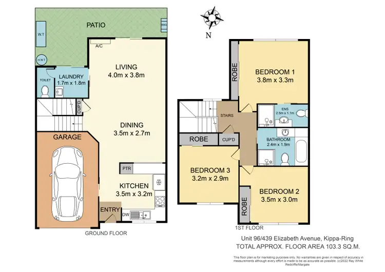 Floorplan of Homely townhouse listing, 96/439 Elizabeth Avenue, Kippa-Ring QLD 4021