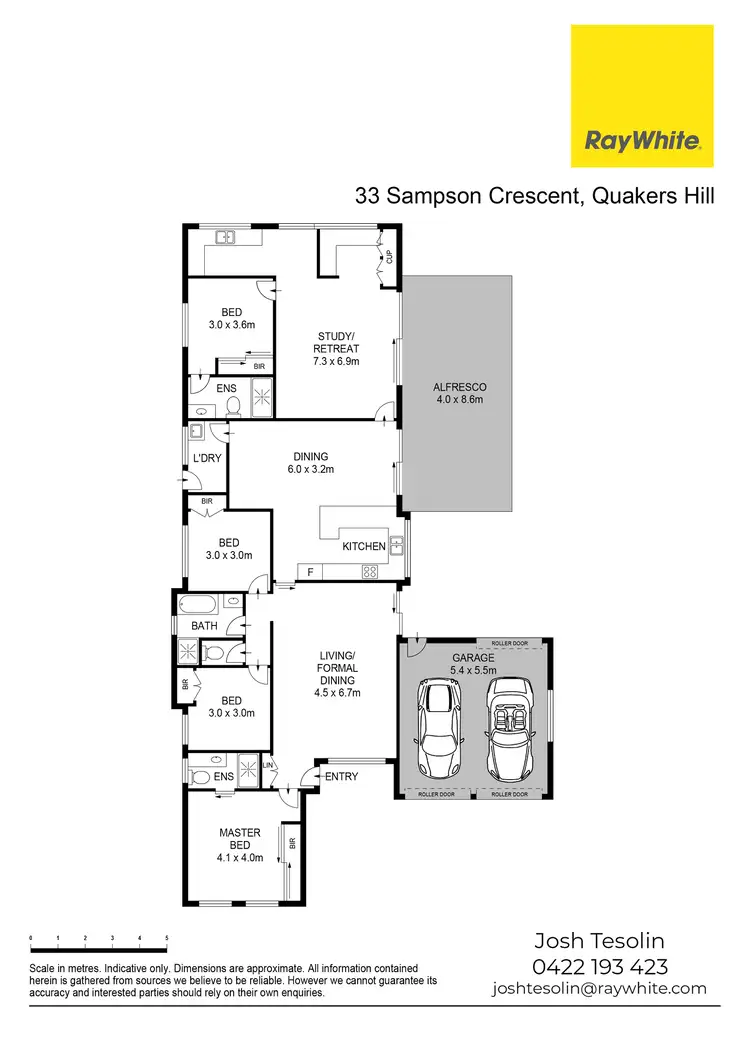 Floorplan of Homely house listing, 33 Sampson Crescent, Quakers Hill NSW 2763