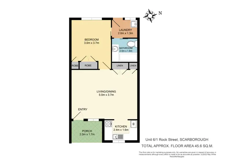 Floorplan of Homely unit listing, 6/1 Rock Street, Scarborough QLD 4020