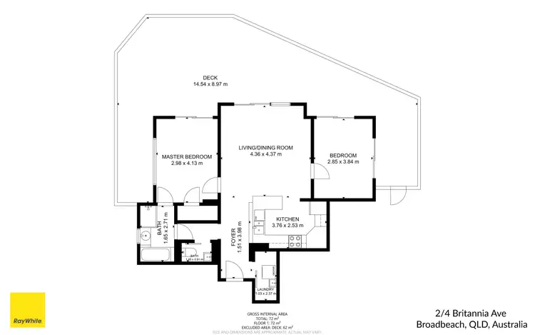 Floorplan of Homely apartment listing, 2/4-6 Britannia Avenue, Broadbeach QLD 4218