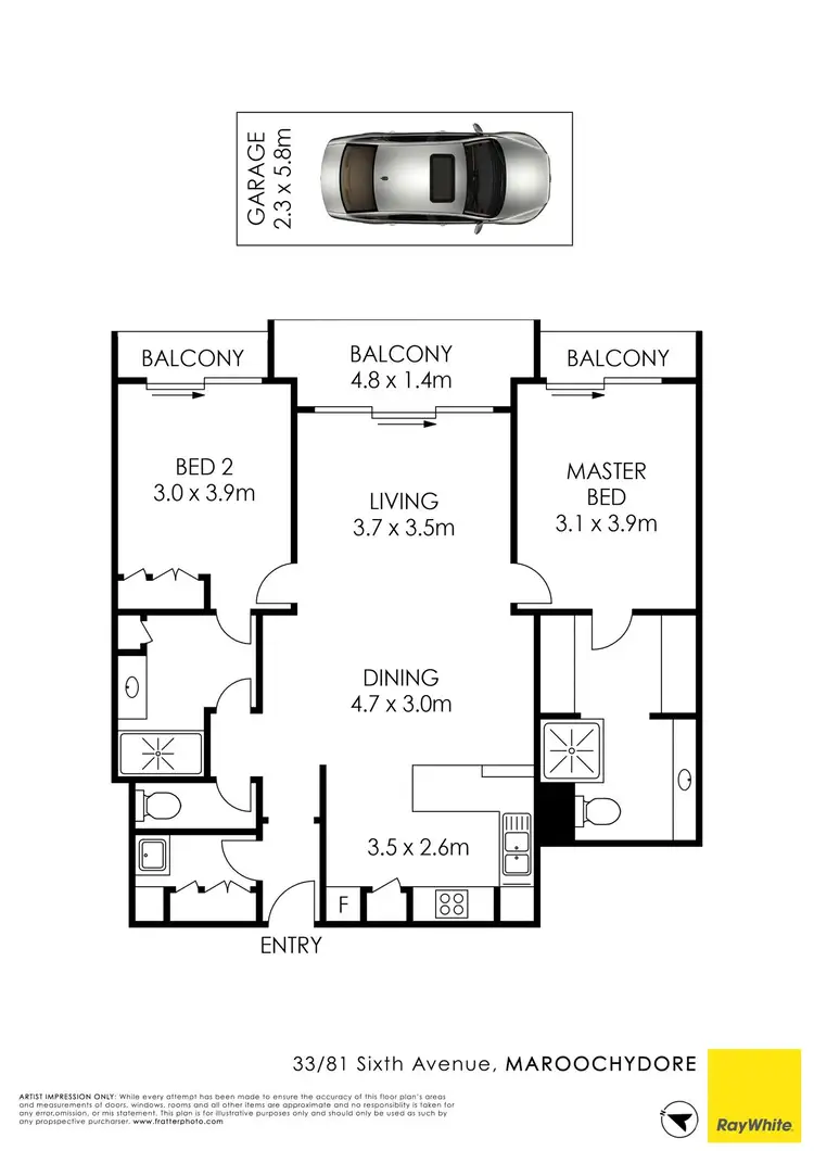Floorplan of Homely unit listing, 33/81 Sixth Avenue, Maroochydore QLD 4558