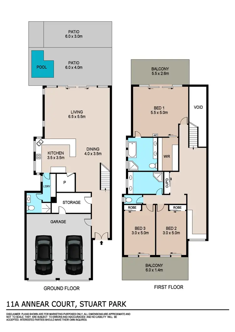 Floorplan of Homely townhouse listing, 11A Annear Court, Stuart Park NT 820