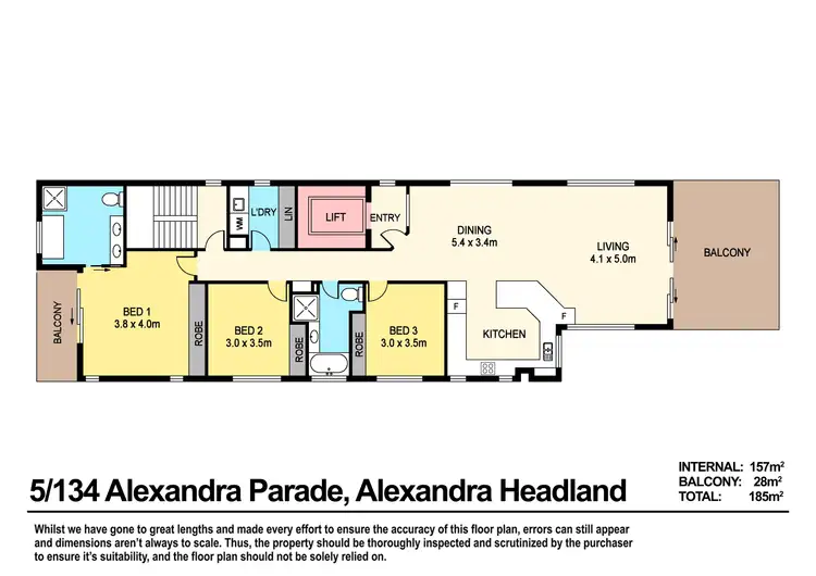Floorplan of Homely unit listing, 5/134 Alexandra Parade, Alexandra Headland QLD 4572