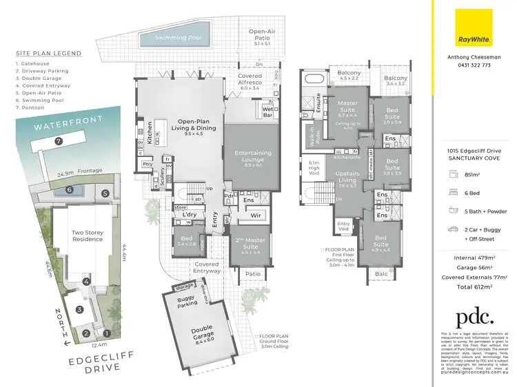 Floorplan of Homely house listing, 1015 Edgecliff Drive, Sanctuary Cove QLD 4212