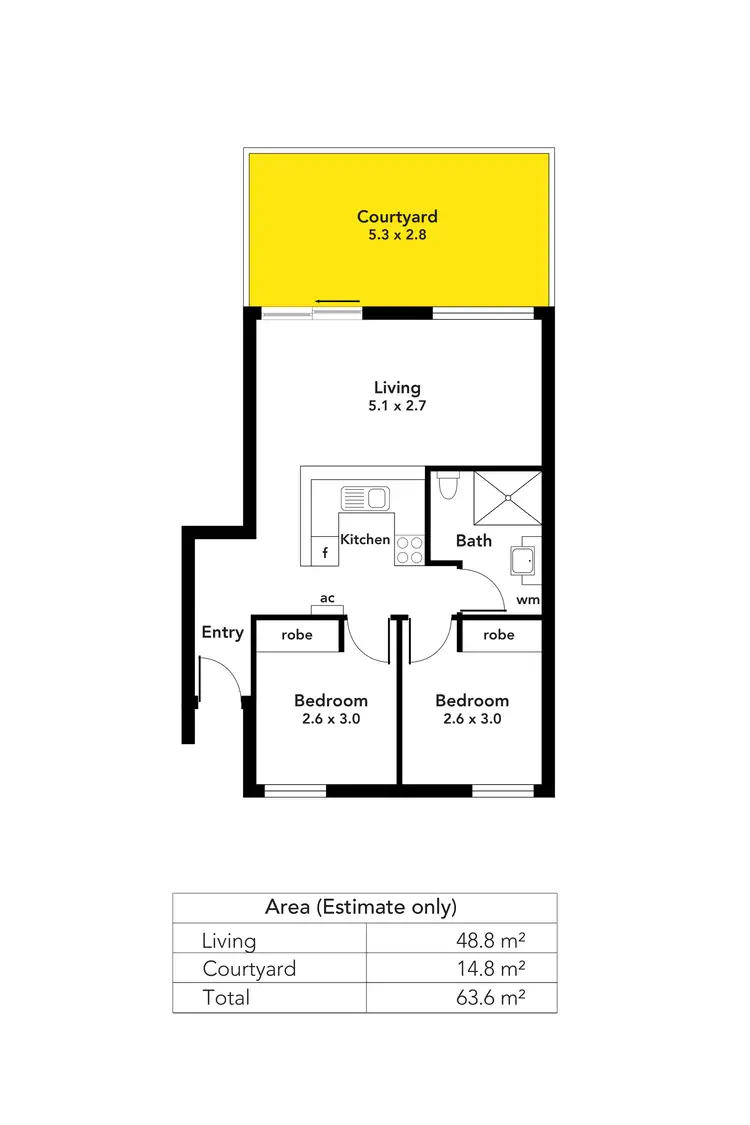 Floorplan of Homely apartment listing, 78/255 Hindley Street, Adelaide SA 5000