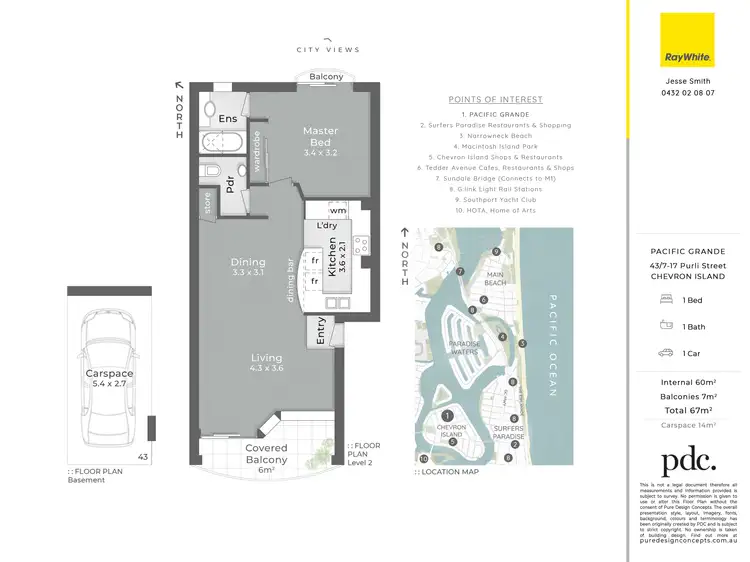 Floorplan of Homely unit listing, 43/7-17 Purli Street, Chevron Island QLD 4217