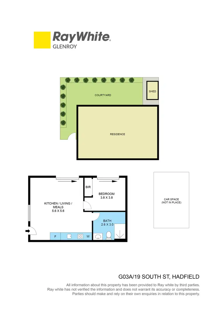 Floorplan of Homely apartment listing, G03a/19 South Street, Hadfield VIC 3046