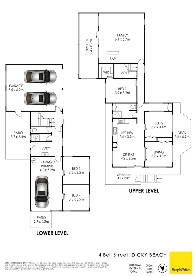 Floorplan of Homely house listing, 4 Bell Street, Dicky Beach QLD 4551