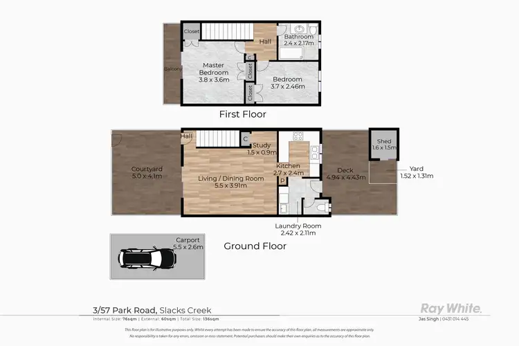 Floorplan of Homely townhouse listing, 3/57 Park Road, Slacks Creek QLD 4127