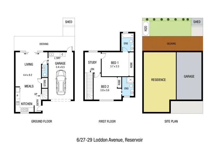 Floorplan of Homely townhouse listing, 6/27-29 Loddon Avenue, Reservoir VIC 3073