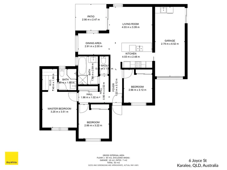 Floorplan of Homely house listing, 1/6 Joyce Street, Karalee QLD 4306